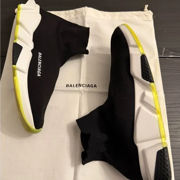 Balenciaga speed trainer black neon size E 43 - Picture 2 of 5